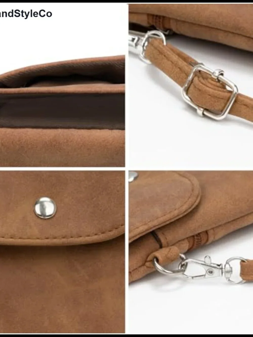 Small Leather Crossbody Phone Purse with Adjustable Strap - Women's Handbag